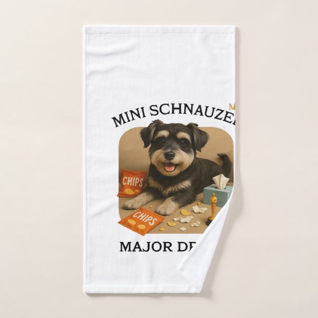 Amoureux du Mini Schnauzer  (Serviette à main)
