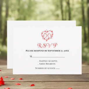 Amoureux Fantaisistes Boho Coeur Rouge Réponse Mar
