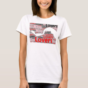 Amoureux romantiques Kiss T-Shirt Tee - shirt