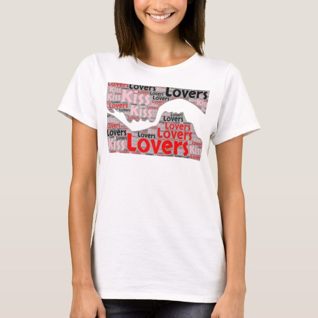 Amoureux romantiques Kiss T-Shirt Tee - shirt (Devant)