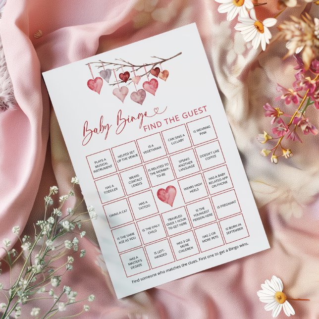 Amoureux Valentines Bébé Bingo Trouvez L'Invité (Créateur téléchargé)