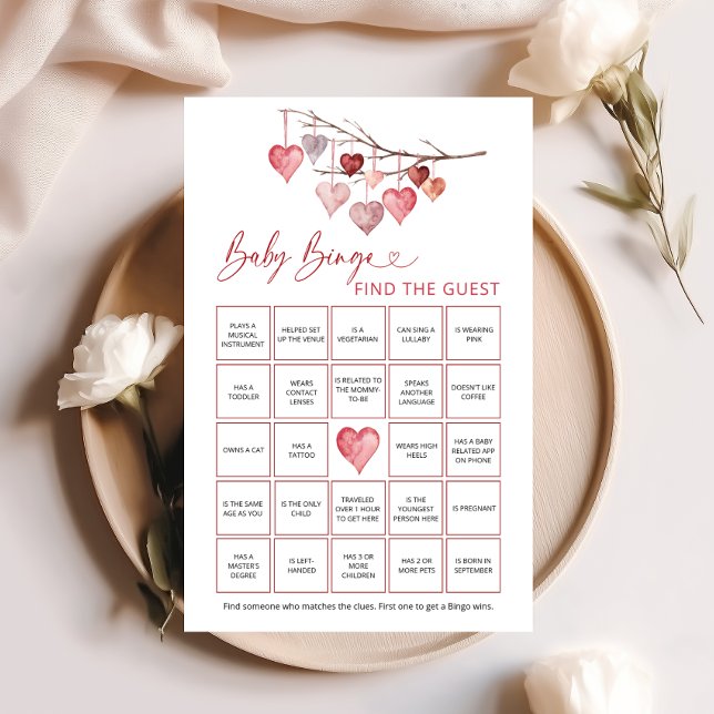 Amoureux Valentines Bébé Bingo Trouvez L'Invité (Créateur téléchargé)