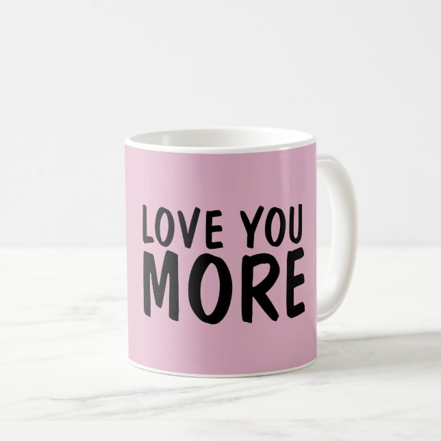 AMOUREZ-VOUS PLUS DE MUGS DE CAFÉ Rose (Devant droit)