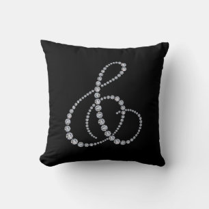 Ampersand bling coussin