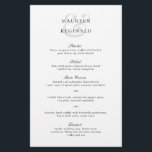 Ampersand élégant Menu traditionnel Mariage tradit<br><div class="desc">Élégant menu mariage noir et blanc avec un design simple et minimal avec une grande esperluette derrière les noms de la mariée et du marié dans une police serif traditionnelle. Un choix classique qui conviendra parfaitement à un mariage formel.</div>