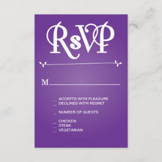 Ampersand floral pourpre RSVP