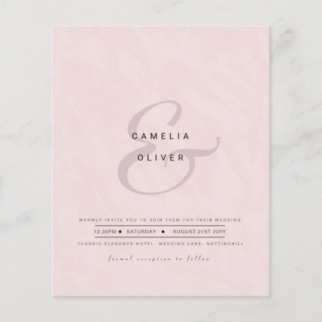 Ampersand Mariage moderne Inviter QR Code RSVP (Devant)