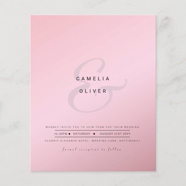Ampersand Mariage moderne Inviter QR Code RSVP (Devant)