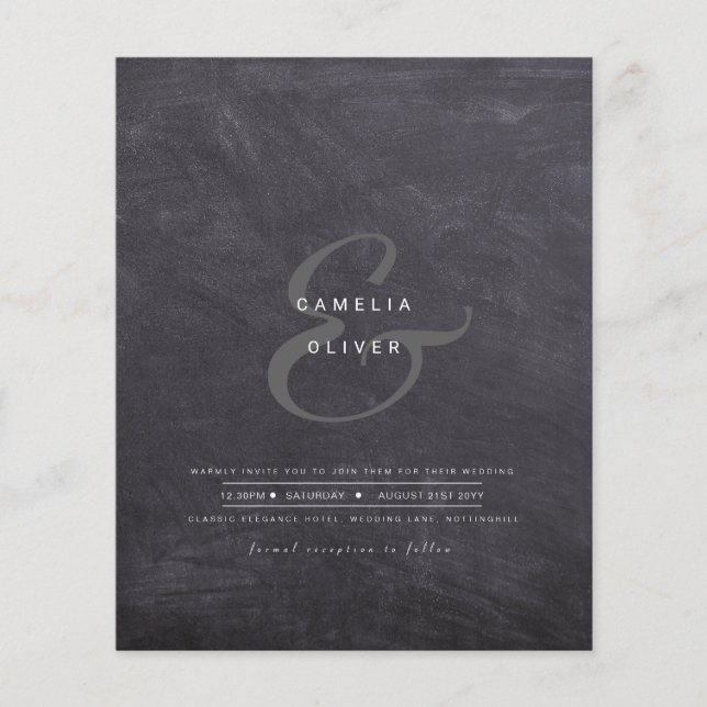 Ampersand Mariage moderne Inviter QR Code RSVP (Devant)