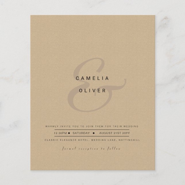 Ampersand Mariage moderne Inviter QR Code RSVP (Devant)