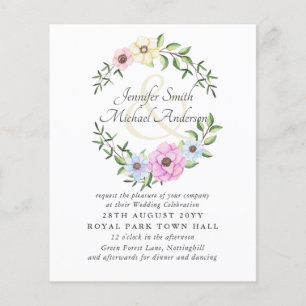 Ampersand Mariage rose-bleu Budget