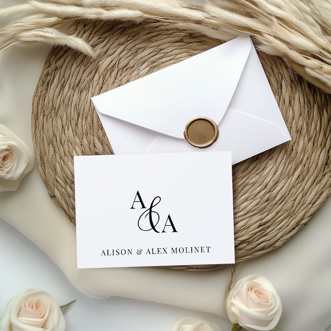 Ampersand noir et blanc Merci moderne (Créateur téléchargé)