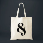 Ampersand sac fourre-tout élégant<br><div class="desc">Une esperluette représente la conjonction. Peut-être que ce logogramme a une signification spéciale pour vous. Prends-le sur un sac fourre-tout.</div>