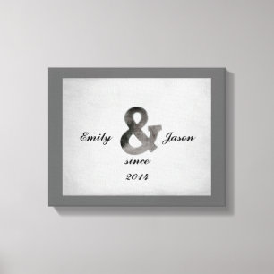 ampersand sur toile enveloppée personnalisée