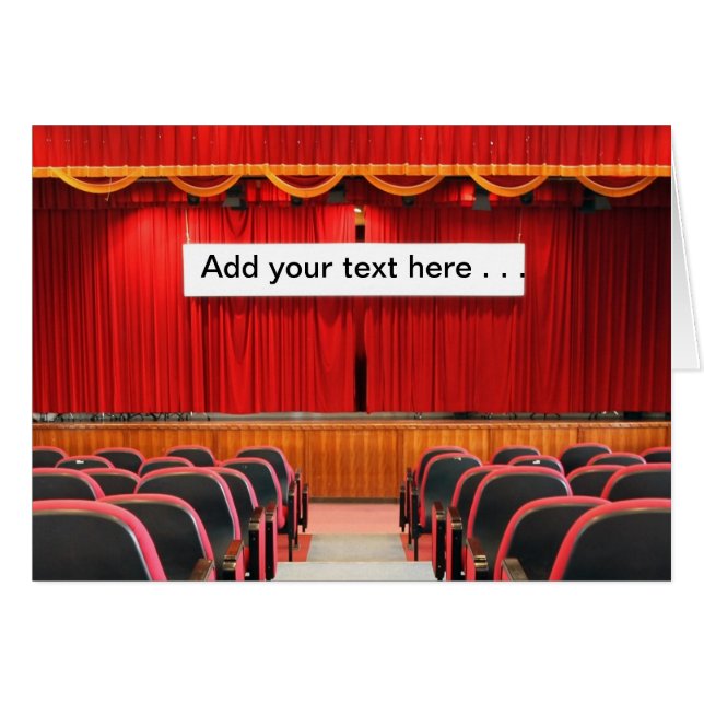 Amphithéâtre avec les rideaux et la bannière (Devant horizontal)