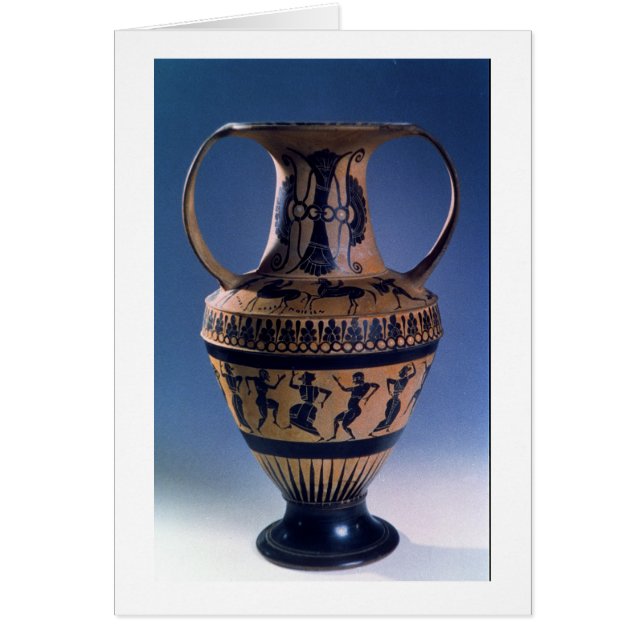 Amphora à silhouette noire de grenier représentant (Devant)