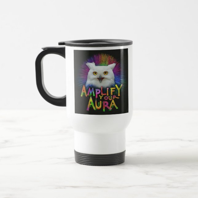 "Amplifiez votre Aura" Café de voyage Mug (Gauche)