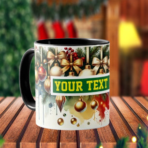 Ampoules de Noël Aquarelle Café Mug