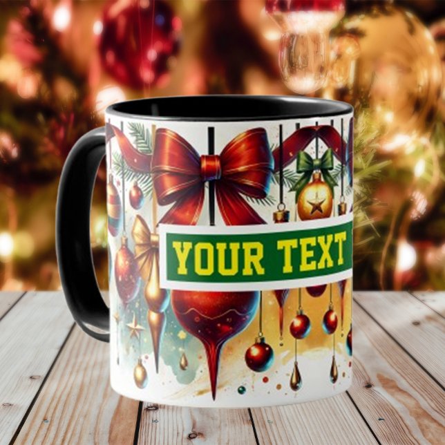 Ampoules de Noël Aquarelle Café Mug (Créateur téléchargé)