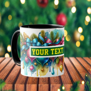 Ampoules de Noël Ornements Café Mug