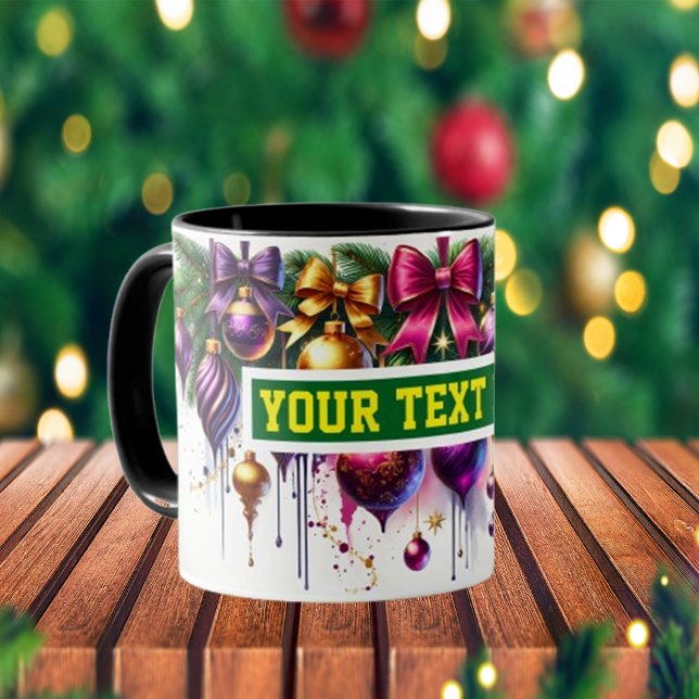 Ampoules de Noël Ornements Café Mug (Créateur téléchargé)