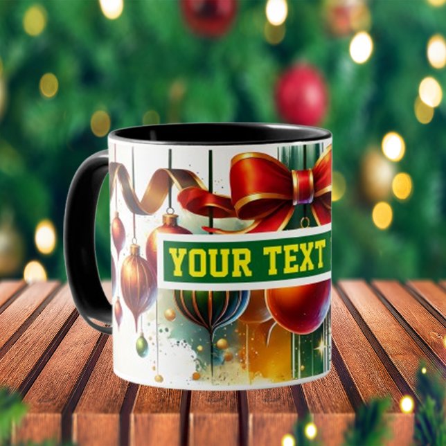 Ampoules de Noël Ornements Café Mug (Créateur téléchargé)