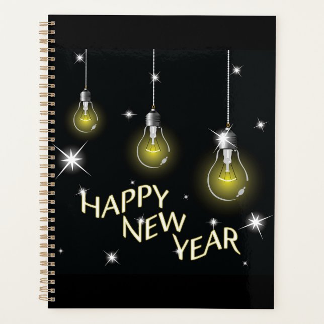 Ampoules Lumineuses Modernes Bonne Année (Devant)