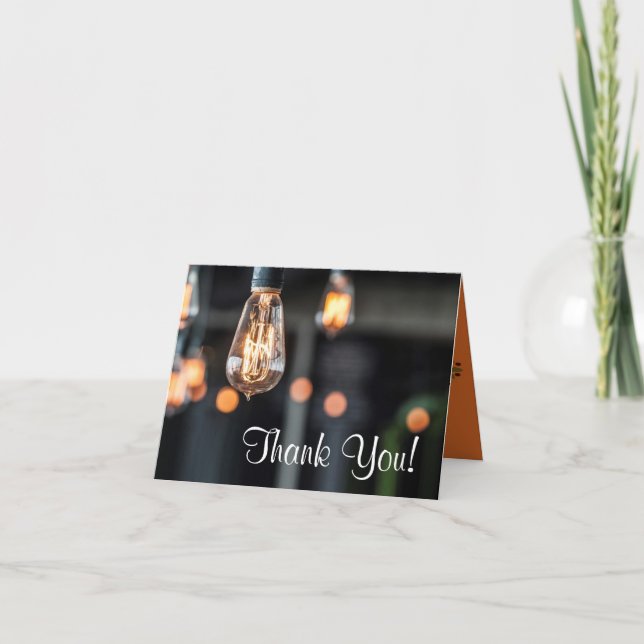 Ampoules pliées pour la campagne Carte de remercie (Devant)