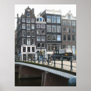 Amsterdam Canal Houses Photo Poster Imprimer