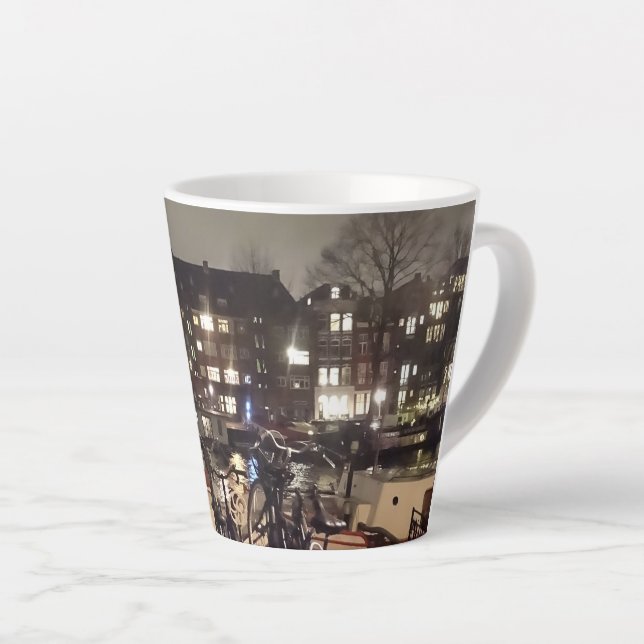 Amsterdam, Canal & Vélos Latte Mug (Angle droit)