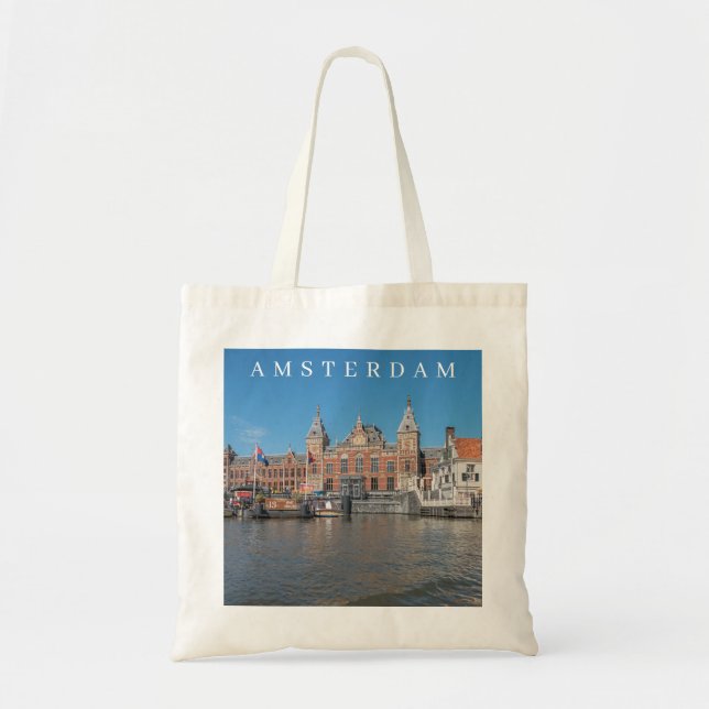 Amsterdam Central Station view tote bag (Devant)