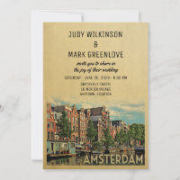 Amsterdam Faire-part de mariage Pays-Bas Holland