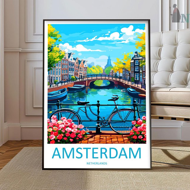 Amsterdam Impression Voyage Art Mural Amsterdam Mu (Créateur téléchargé)