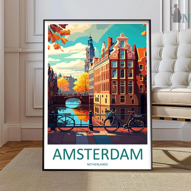 Amsterdam Impression Voyage Art Mural Amsterdam Mu (Créateur téléchargé)