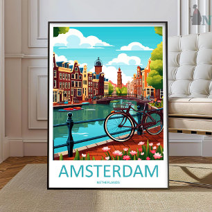 Amsterdam Impression Voyage Art Mural pour les Mur