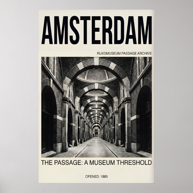Amsterdam Passage Poster - Architectural Corridor (Devant)