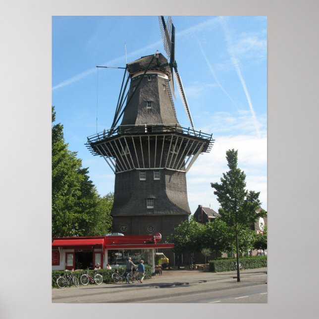 Amsterdam Windmill "De Gooyer" Photo Poster (Devant)