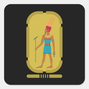 Amun Dieu Du Sticker Carré Aérien