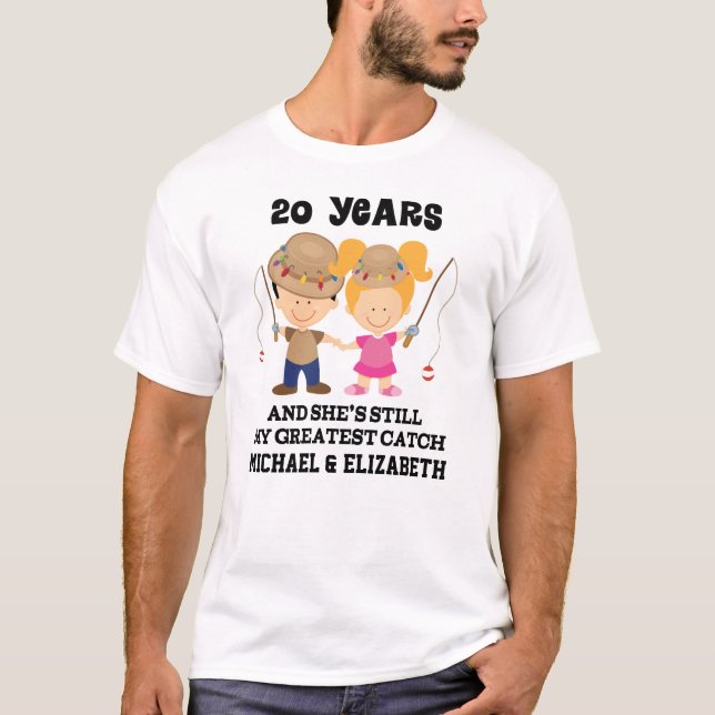 Amusant 20ème anniversaire Tshirt mari personnalis (Devant)