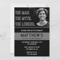 Amusant 30e anniversaire Invitations L'homme La Lé