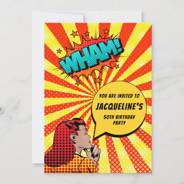 Amusant 50ème anniversaire Invitation (Devant)