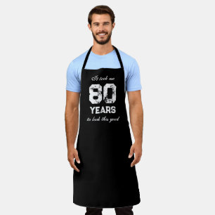 Amusant 80e anniversaire tabliers barbecue pour ho