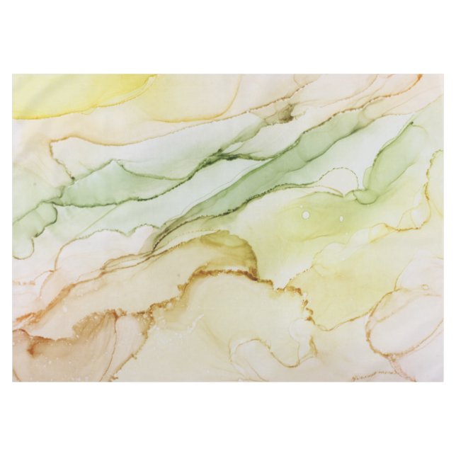 Amusant Abstrait Pastel Green Beige Nappe (Devant (Horizontal))
