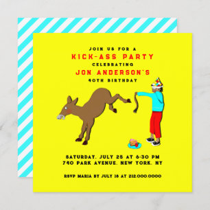 Amusant Adulte Invitations d'anniversaire