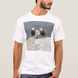 Amusant Aigles et Seagull T-Shirt de base pour hom