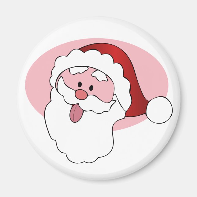 Amusant aimant personnalisé Père Noël (Devant)