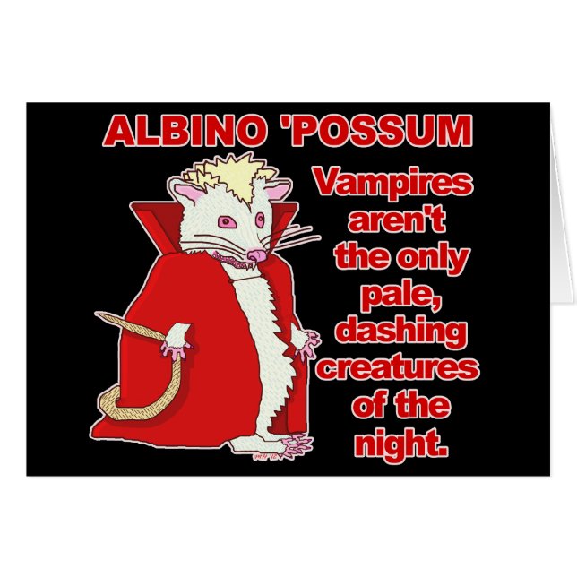 Amusant Albino Possum Vampire animal (Devant horizontal)