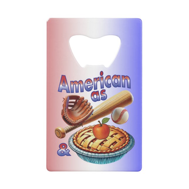 Amusant américain comme Baseball & Pomme Pie (Devant)