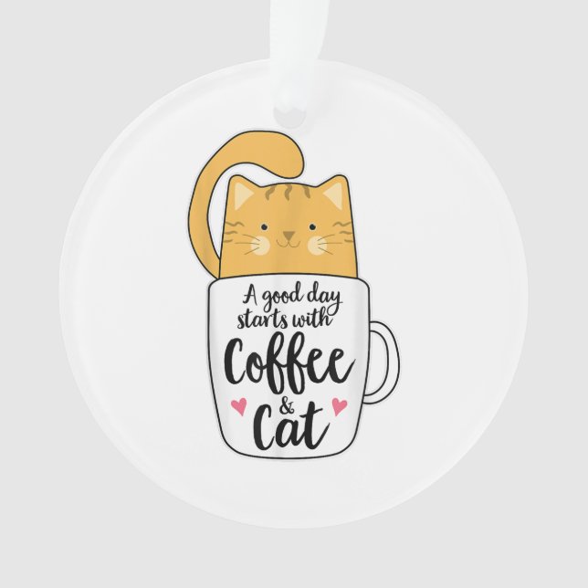 Amusant Amoureux des chats de Mug de café orange (devant)