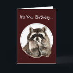 Amusant Ancien Plus Sage Carte Anniversaire Cute R<br><div class="desc">Amusant Ancien Plus Sage Carte Anniversaire Cute Raccoon</div>